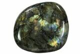 Flashy, Polished Labradorite Pebble - Madagascar #105909-1